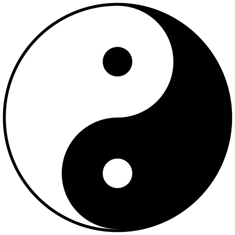 By Gregory Maxwell - From File:Yin yang.png, converted to SVG by Gregory Maxwell., Public Domain, https://commons.wikimedia.org/w/index.php?curid=364239